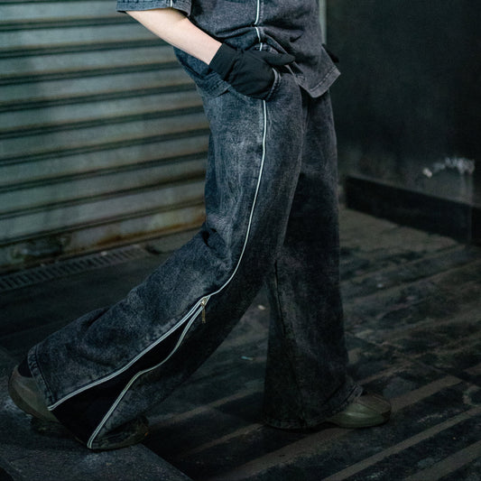 Flare Pants Reflex Zipper 1/2